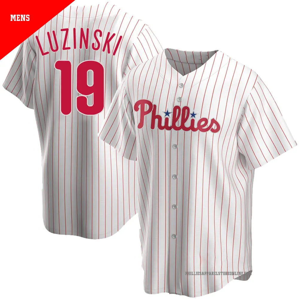 Men's Stitches White Philadelphia Phillies Cooperstown Collection Wordmark V-Neck Jersey